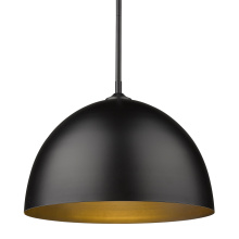 Golden 6956-L BLK-BLK - Yep by Golden Lighting Zoey 1-light 16in Pendant in Matte Black